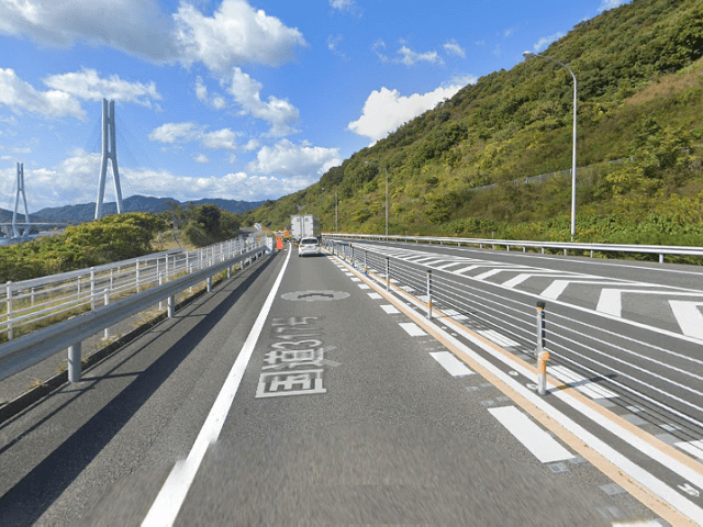 ワイヤロープ設置区間(道路中央部)